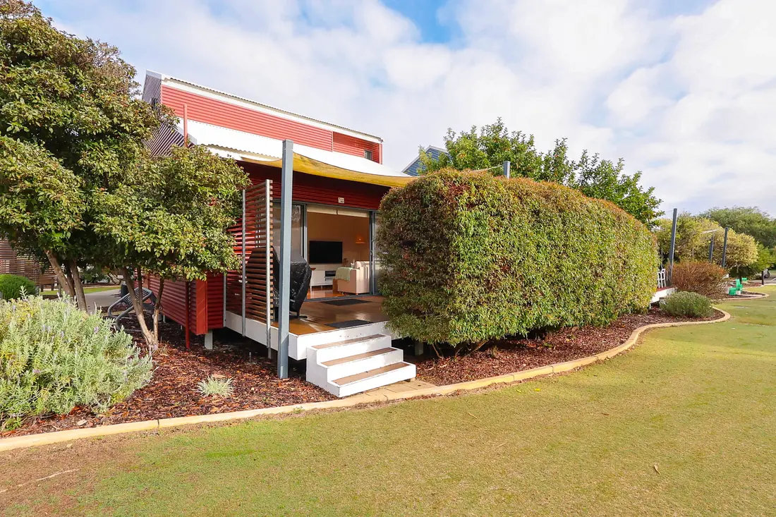Exterior of the unit from the lawn and gardens