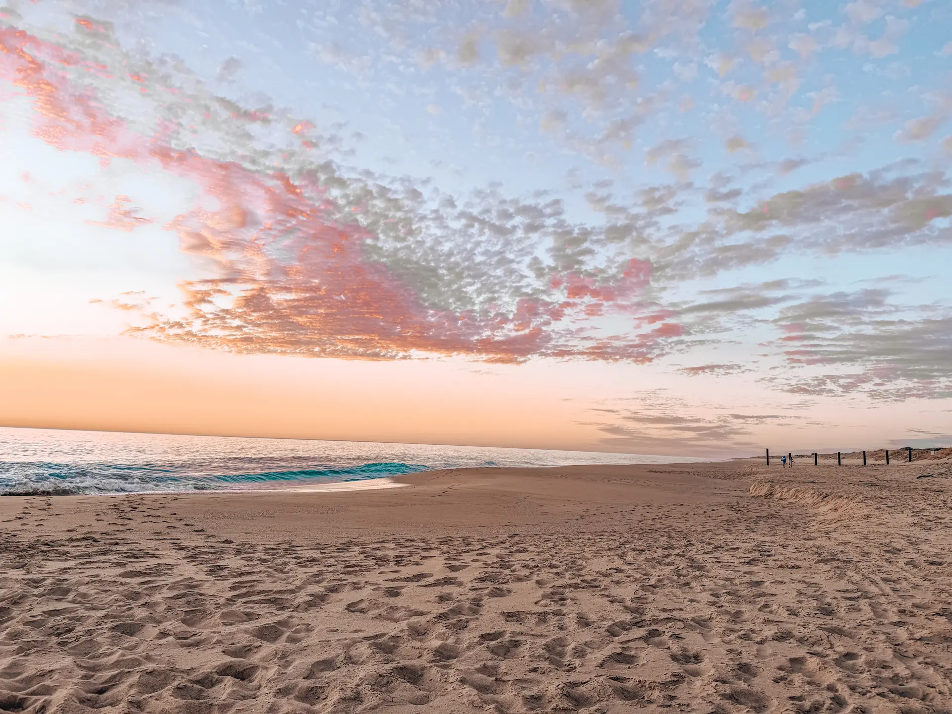 Sunset over the beach at Preston Beach, Western Australia